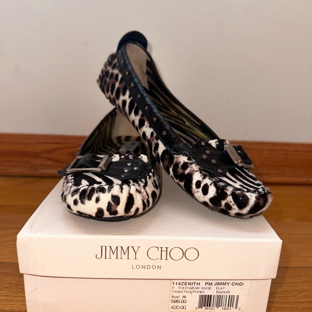 Jimmy Choo Zenith Printed Flats